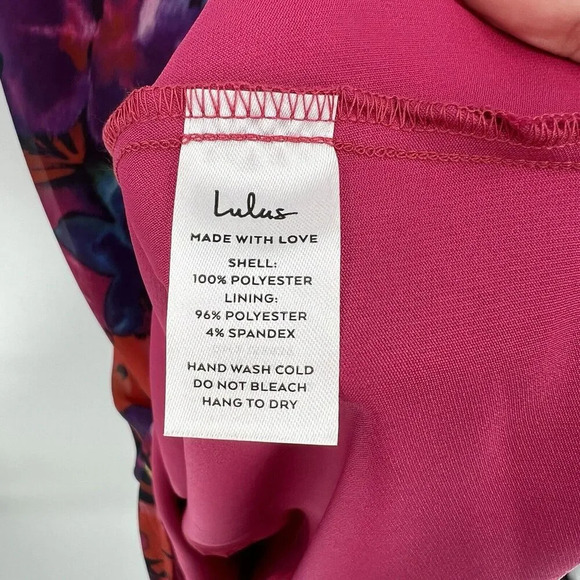 Lulus Meant to Amaze Watercolor Floral Cowl Neck Maxi Slip Dress Size Medium NWT - Picture 10 of 10